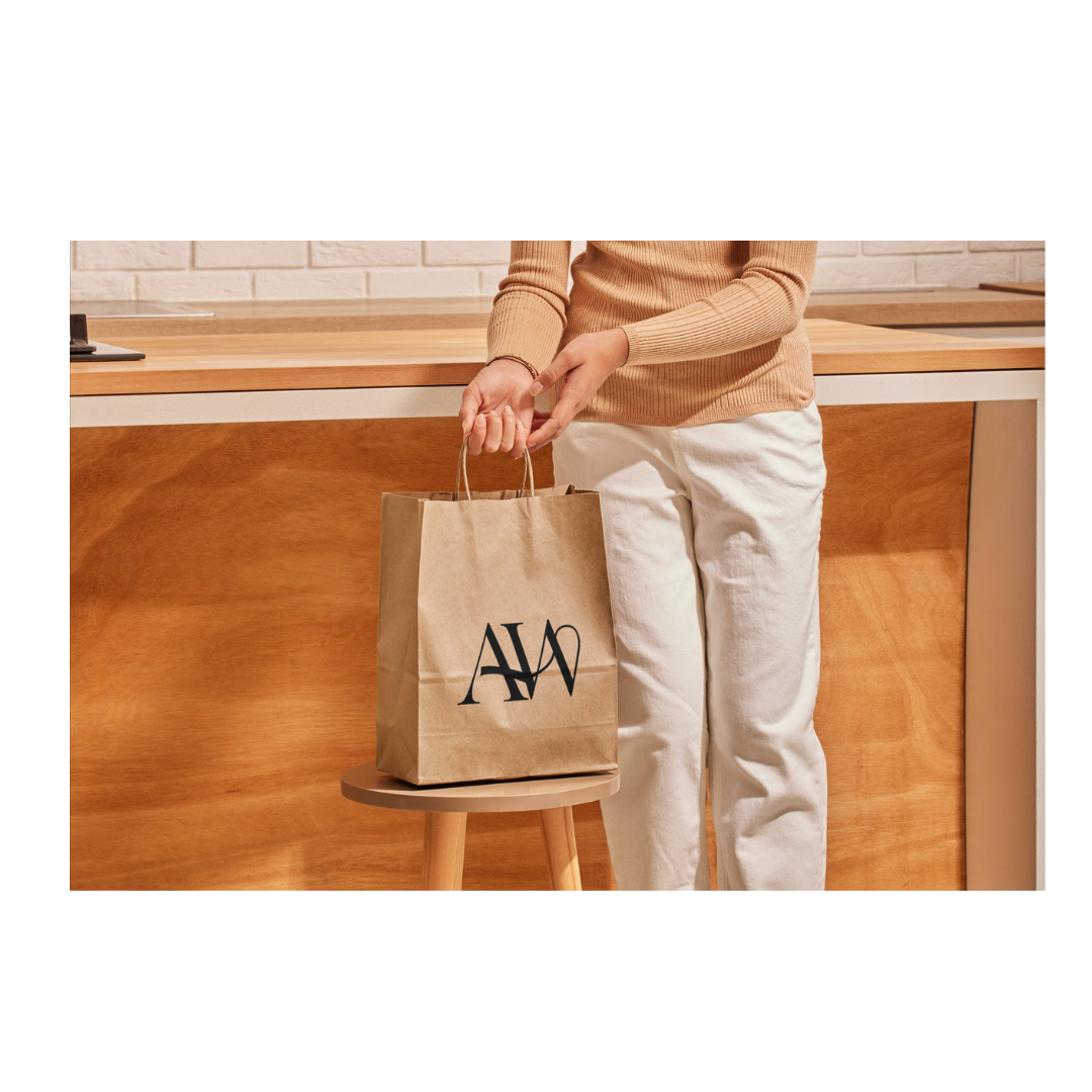 Aurora West shopping bag mockup